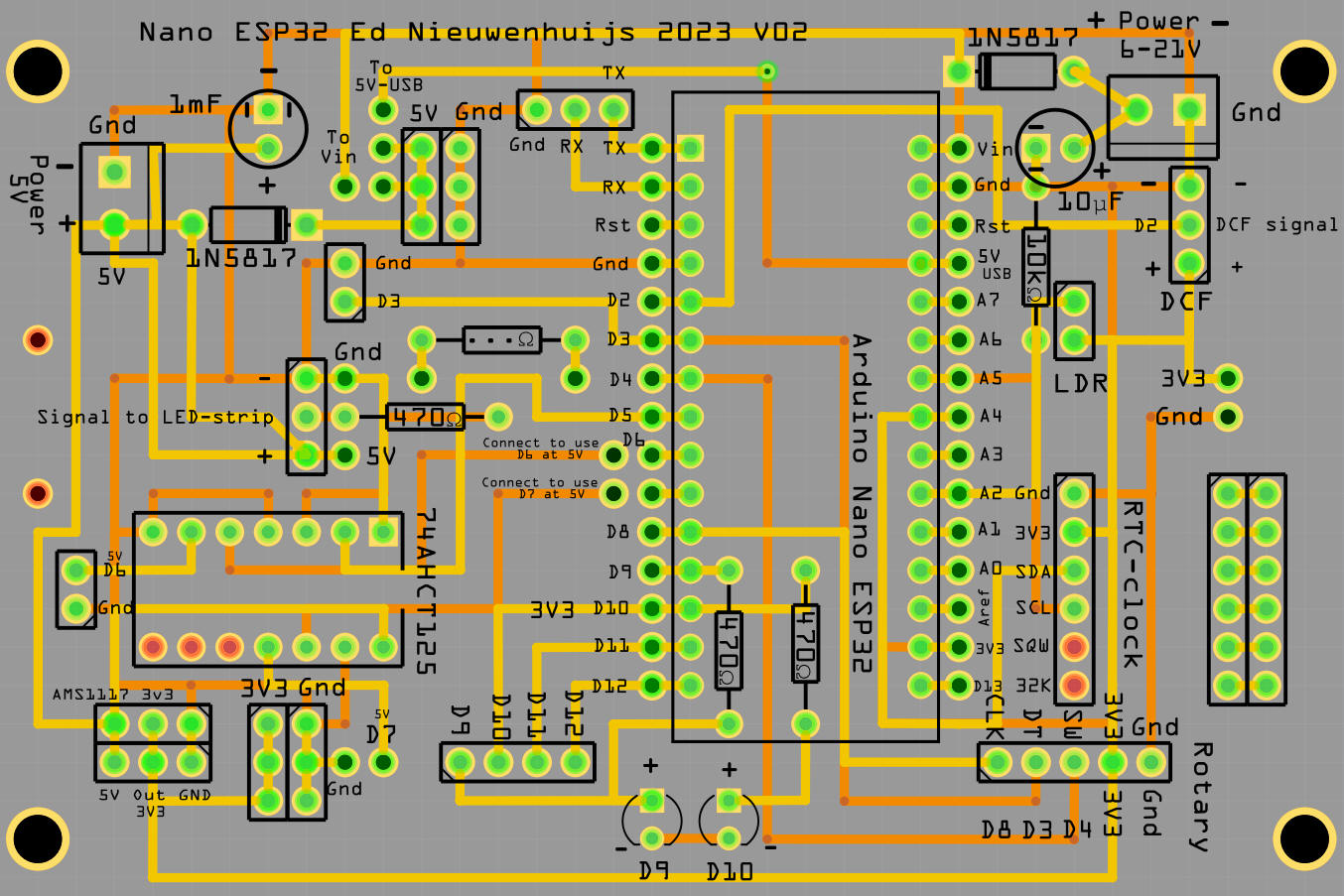 Nano ESP32 PCB