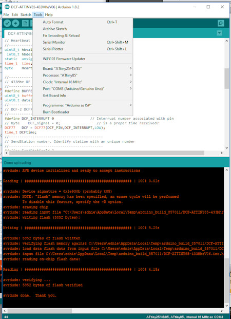 Arduino IDE ATTINY85